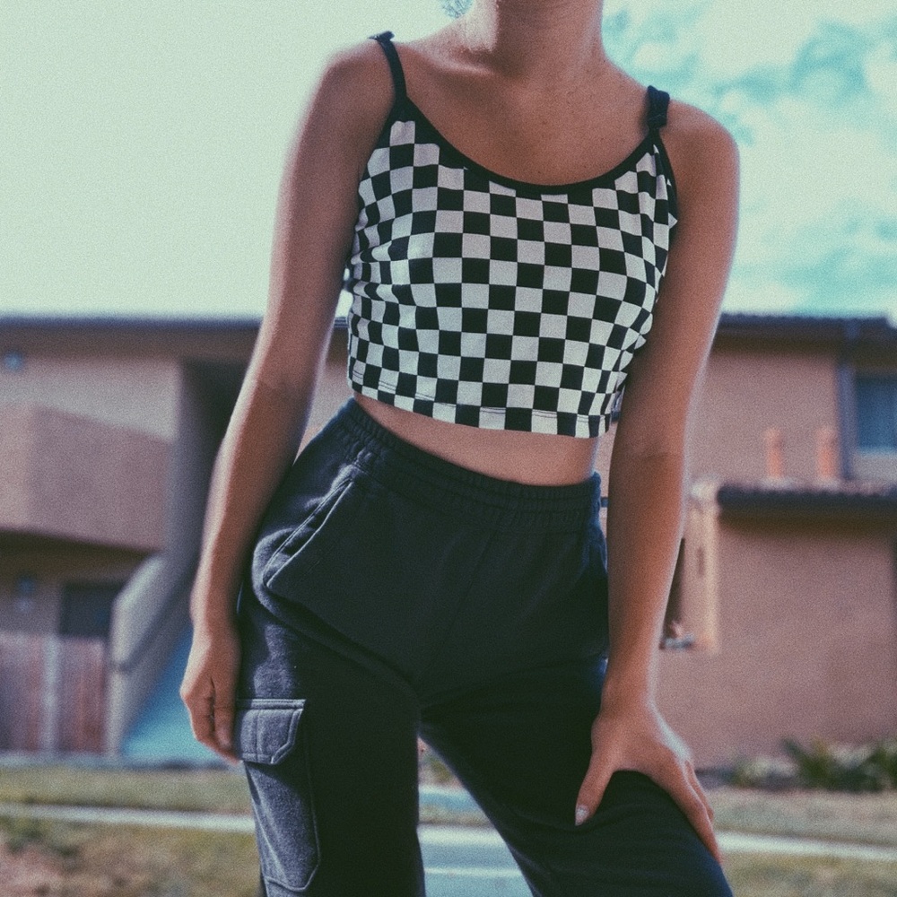 checkered top - Picture 4 of 5
